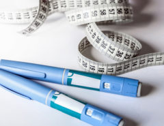 Ozempic Insulin injection pen or insulin cartridge pen for diabetics. Medical equipment for diabetes patients